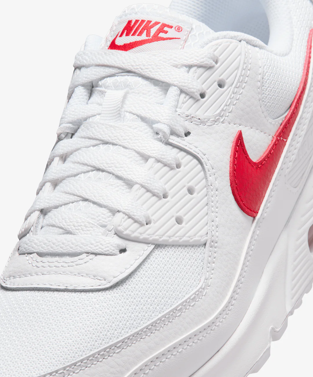 Nike | AIR MAX 90 { WHITE/UNIVERSITY RED-WHITE - Image 5