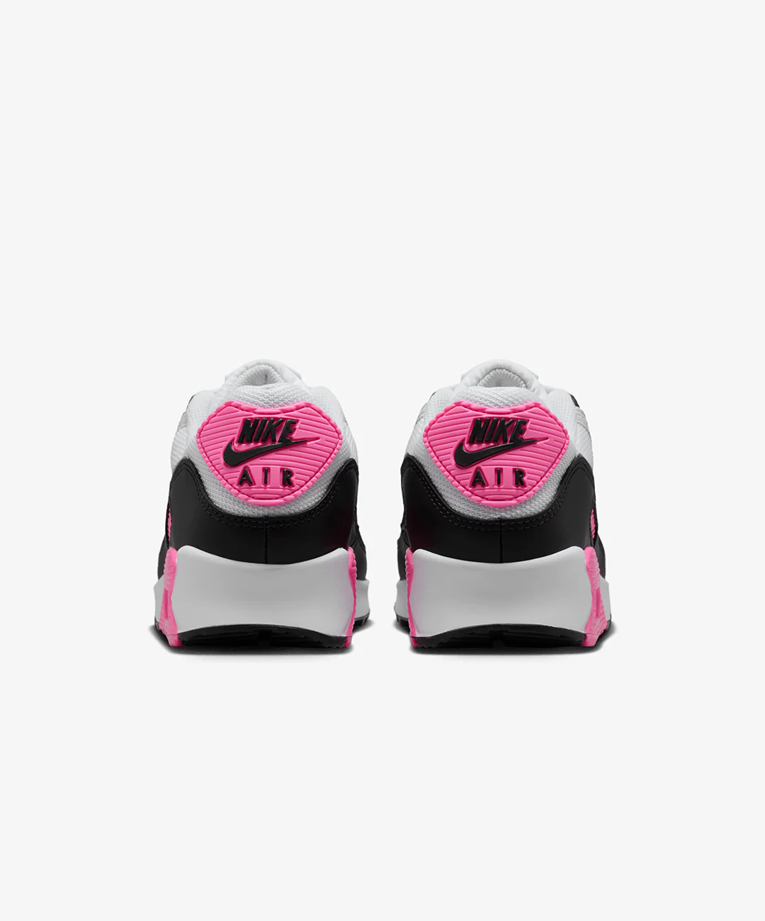 Nike | AIR MAX 90 { WHITE/WOLF GREY-PINK GLOW-BLACK - Image 4