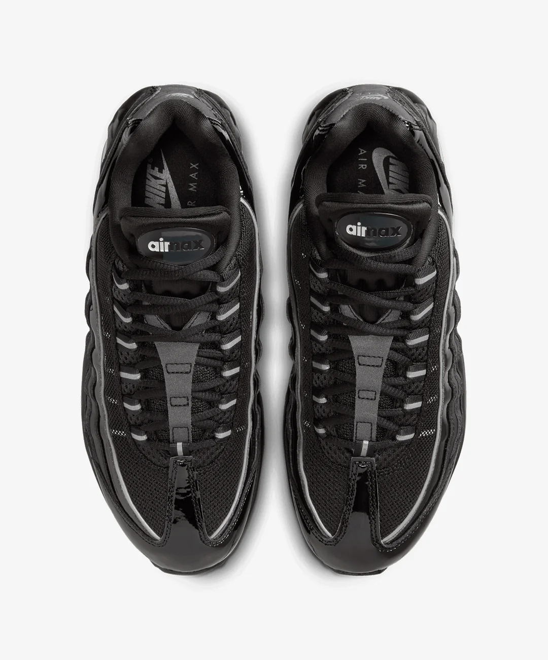 Nike | AIR MAX 95 BIG BUBBLE { BLACK/METALLIC SILVER-REFLECT SILVER - Image 2