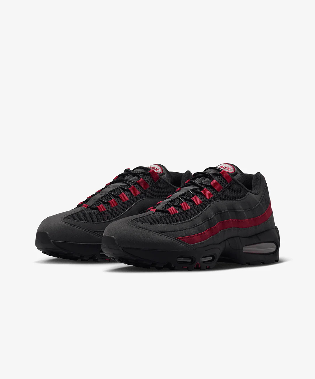 Nike | AIR MAX 95 BIG BUBBLE "OG" { BLACK/BLACK-TEAM CRIMSON-WOLF GREY - Image 3