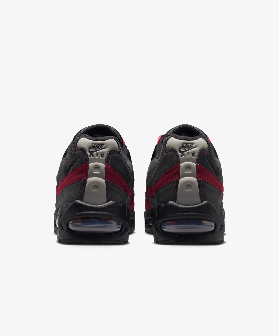 Nike | AIR MAX 95 BIG BUBBLE "OG" { BLACK/BLACK-TEAM CRIMSON-WOLF GREY - Image 4
