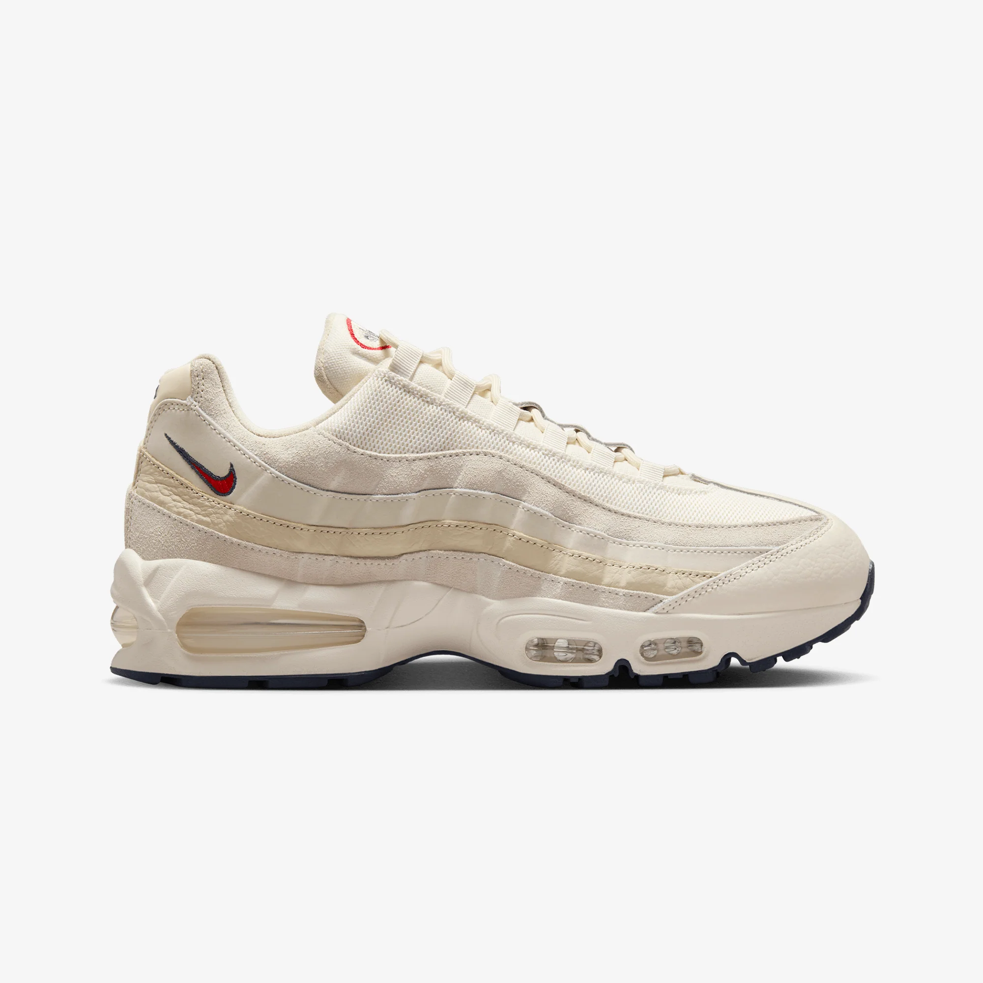 Nike | AIR MAX 95 OG { PALE IVORY/UNIVERSITY RED-LT KHAKI-SAIL