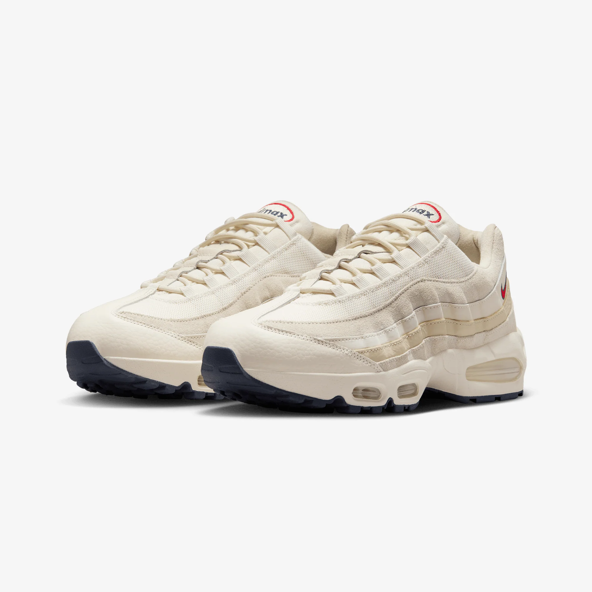 Nike | AIR MAX 95 OG { PALE IVORY/UNIVERSITY RED-LT KHAKI-SAIL - Image 3