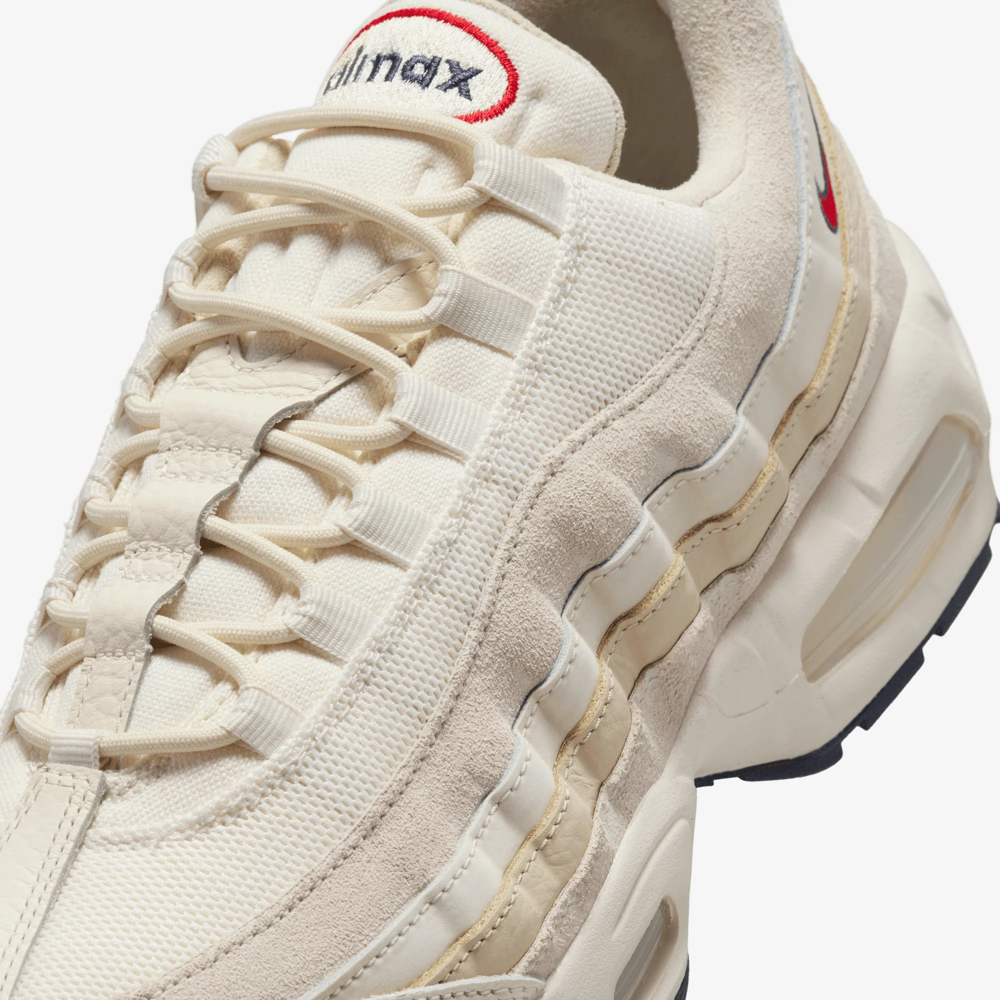 Nike | AIR MAX 95 OG { PALE IVORY/UNIVERSITY RED-LT KHAKI-SAIL - Image 5