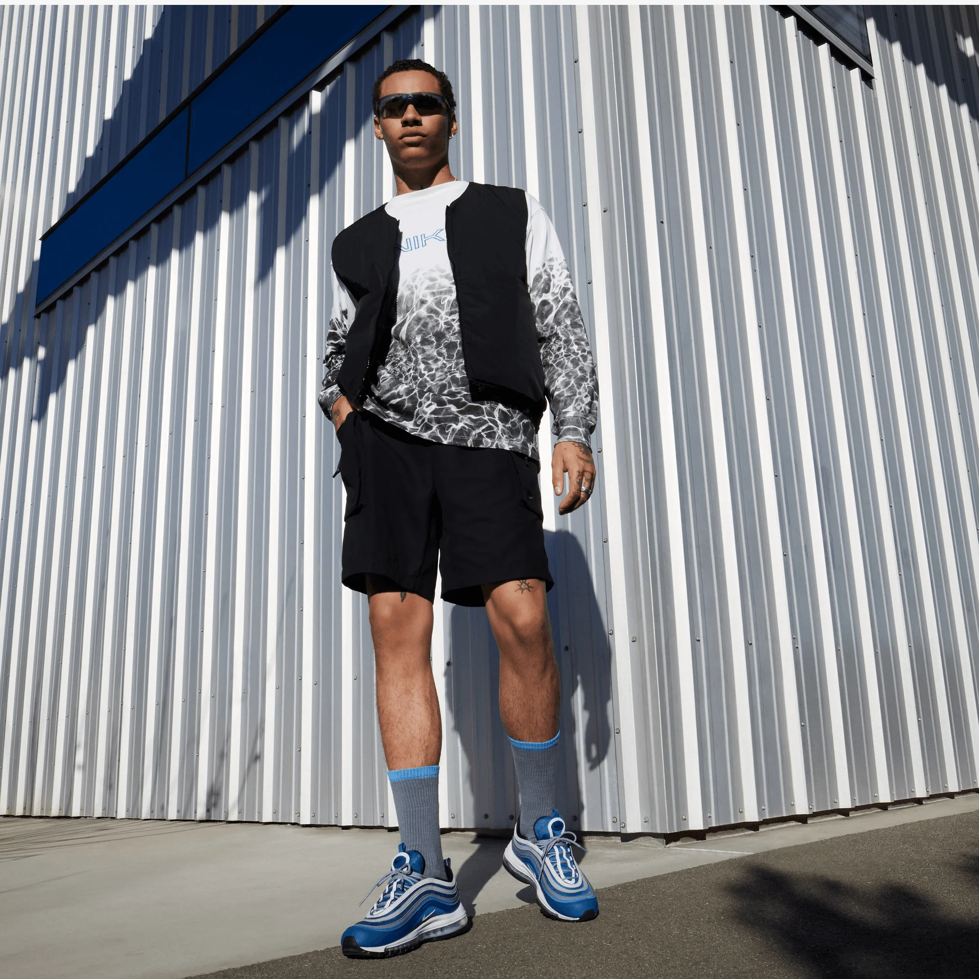 Nike | AIR MAX 97 { COURT BLUE/GLACIER BLUE-PURE PLATINUM - Image 8