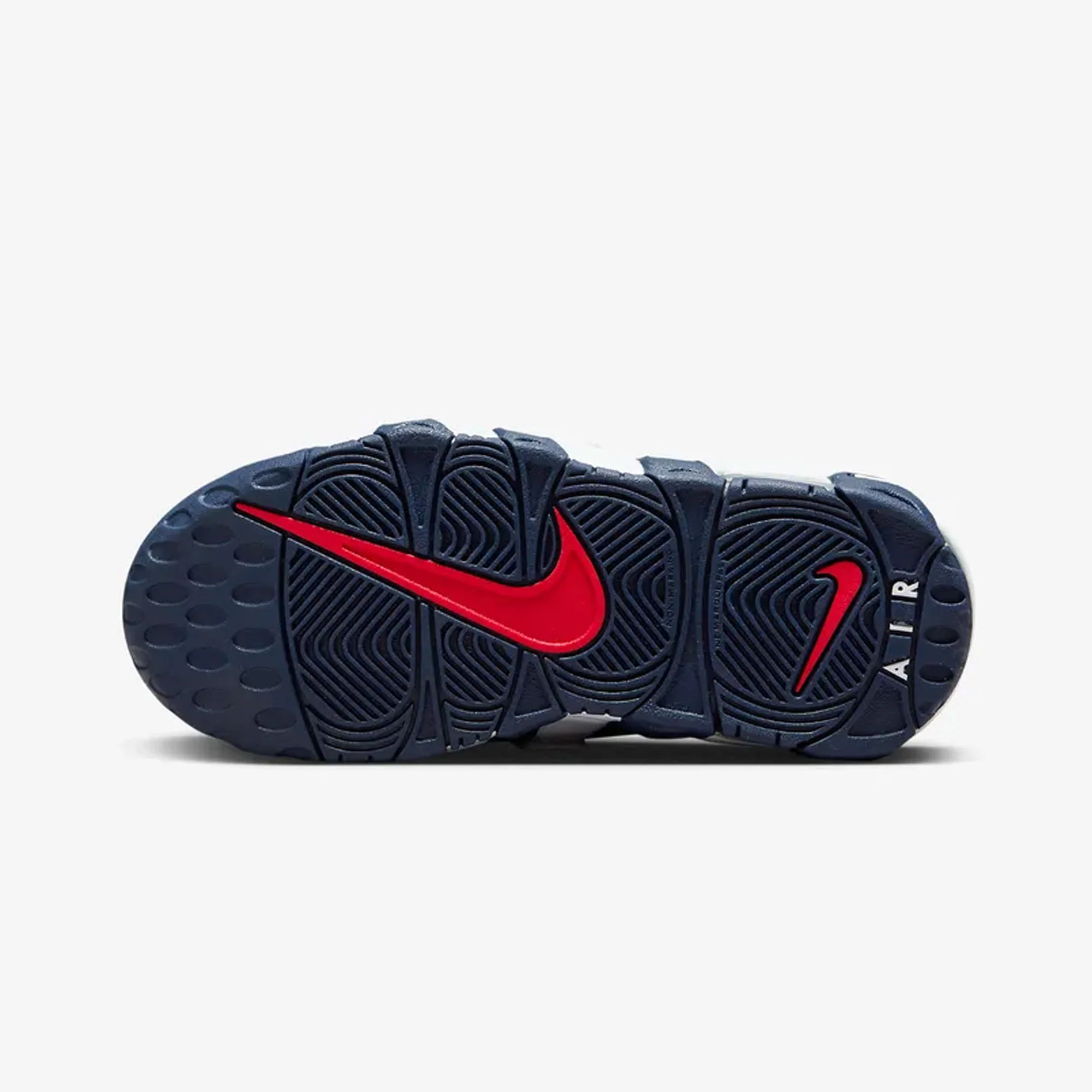 NIKE | AIR MORE UPTEMPO '96 { WHITE/MIDNIGHT NAVY-METALLIC GOLD - Image 7