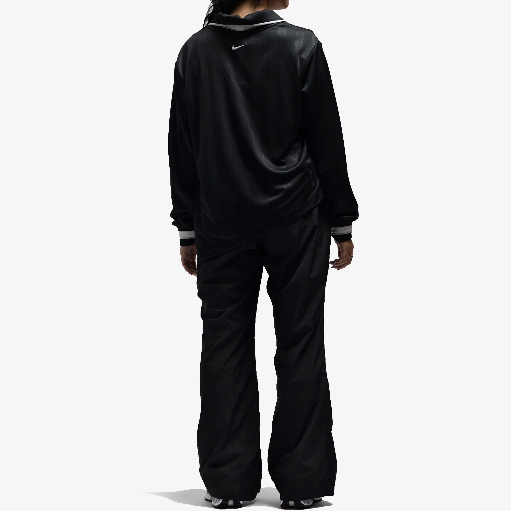 NIKE | AS W NSW CLLCTN DF JQRD LS JSY { BLACK/LT IRON ORE/WHITE - Image 3
