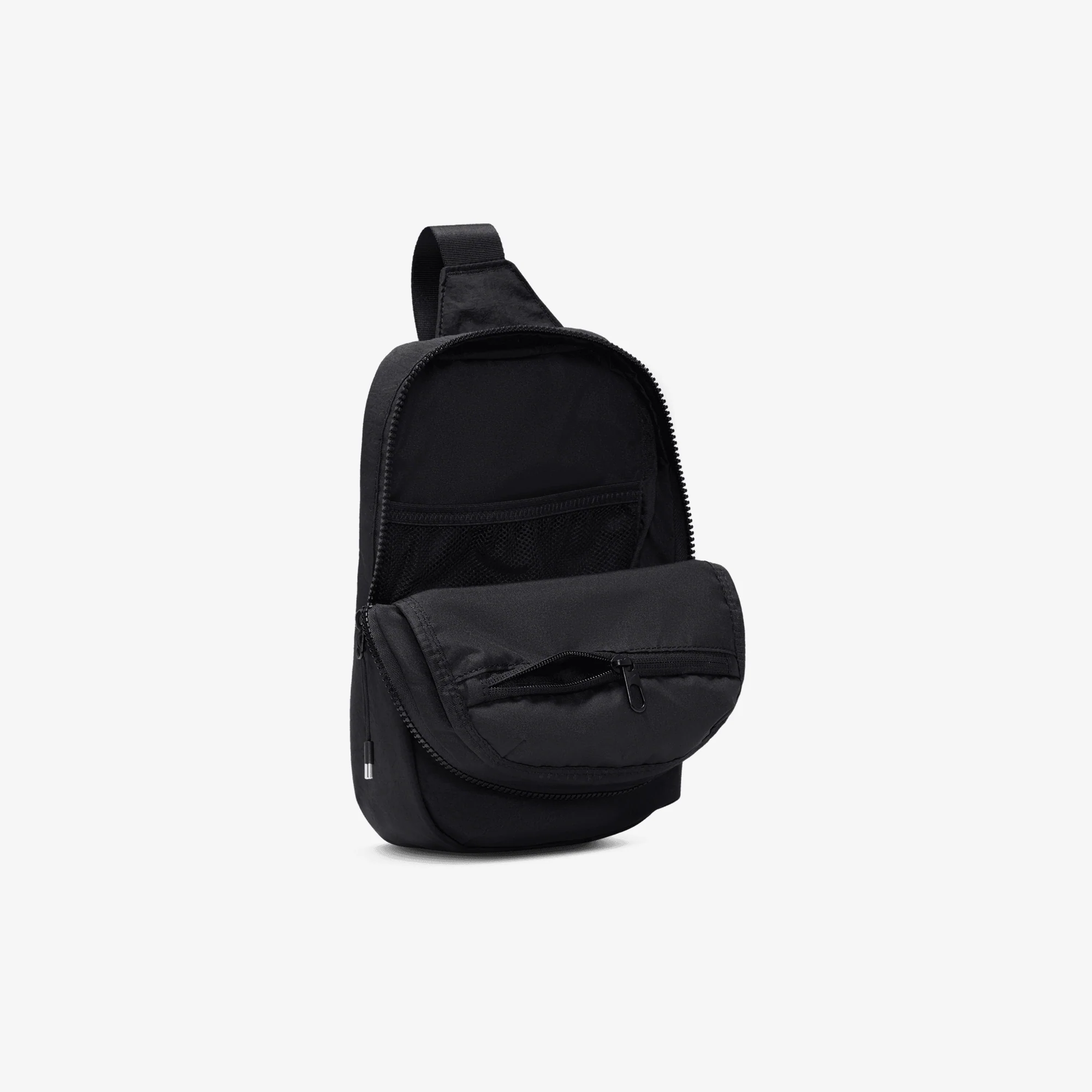 NIKE | AURA CROSSBODY BAG (5L) { BLACK/BLACK/MATTE SILVER - Image 3