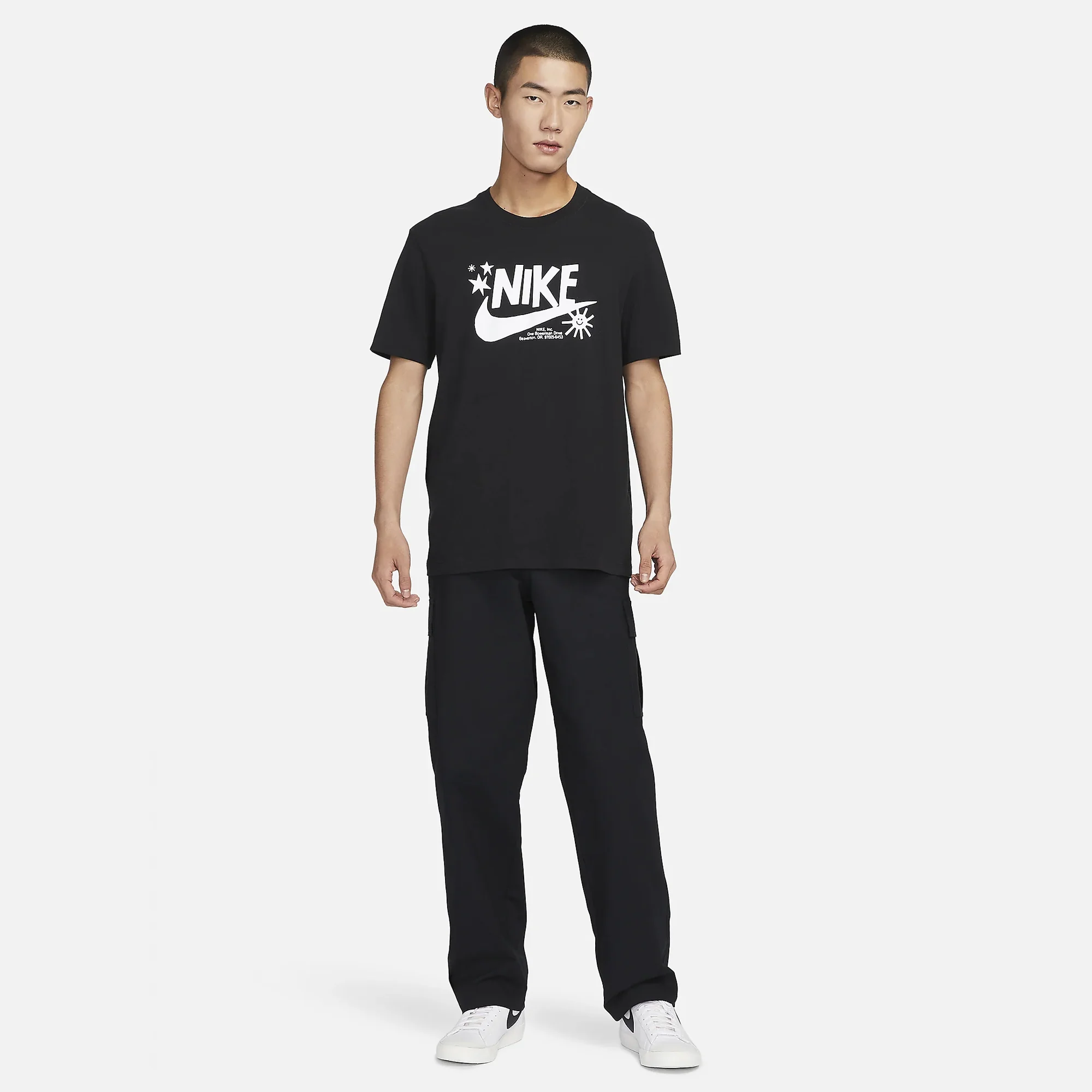 NIKE | CLUB CARGO PANTS { BLACK/BLACK - Image 7