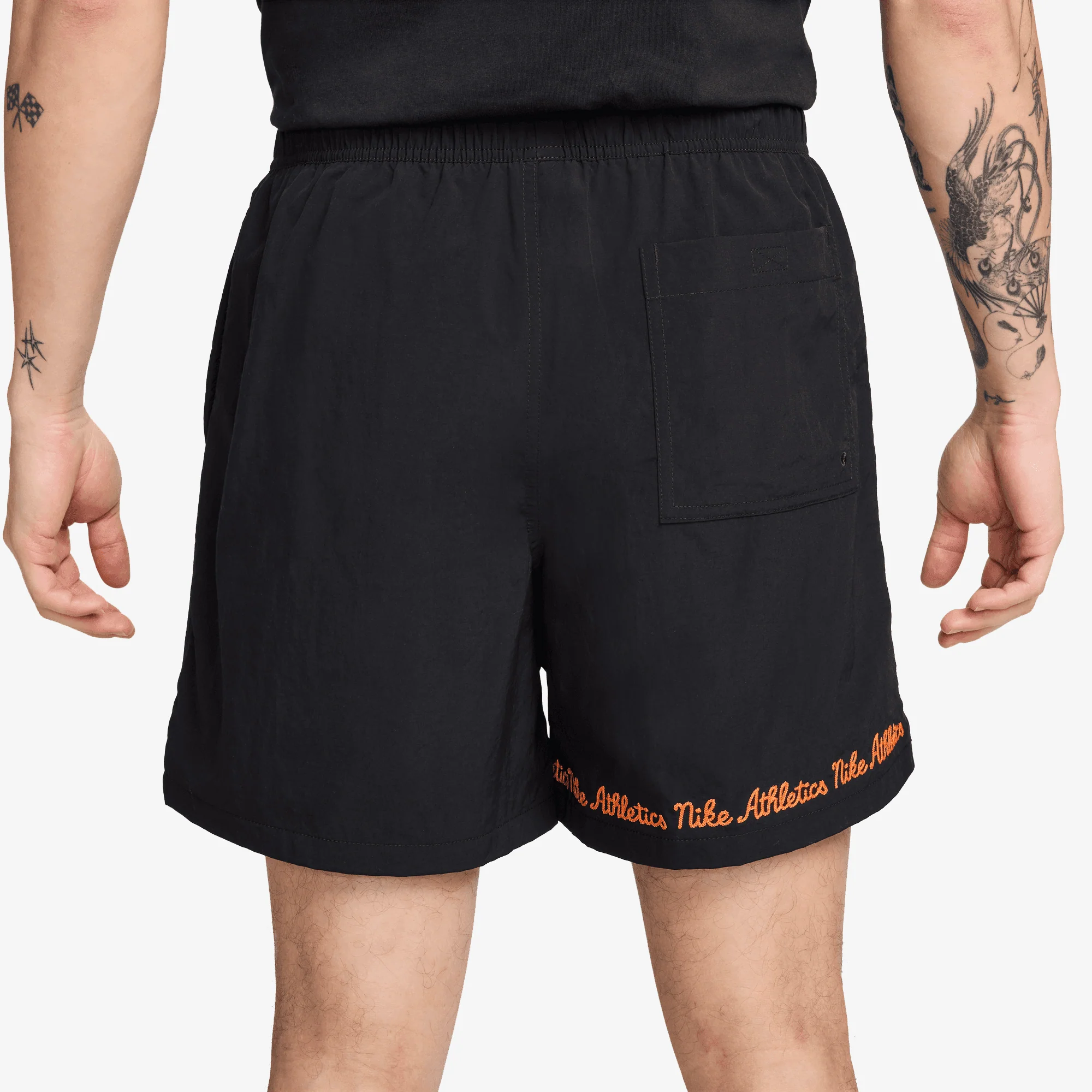 Nike | CLUB FLEECE FLOW SHORTS { BLACK/WHITE - Image 3