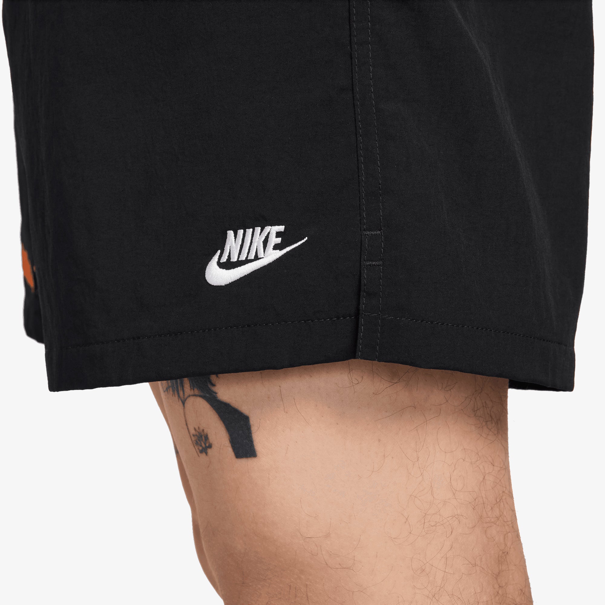 Nike | CLUB FLEECE FLOW SHORTS { BLACK/WHITE - Image 7