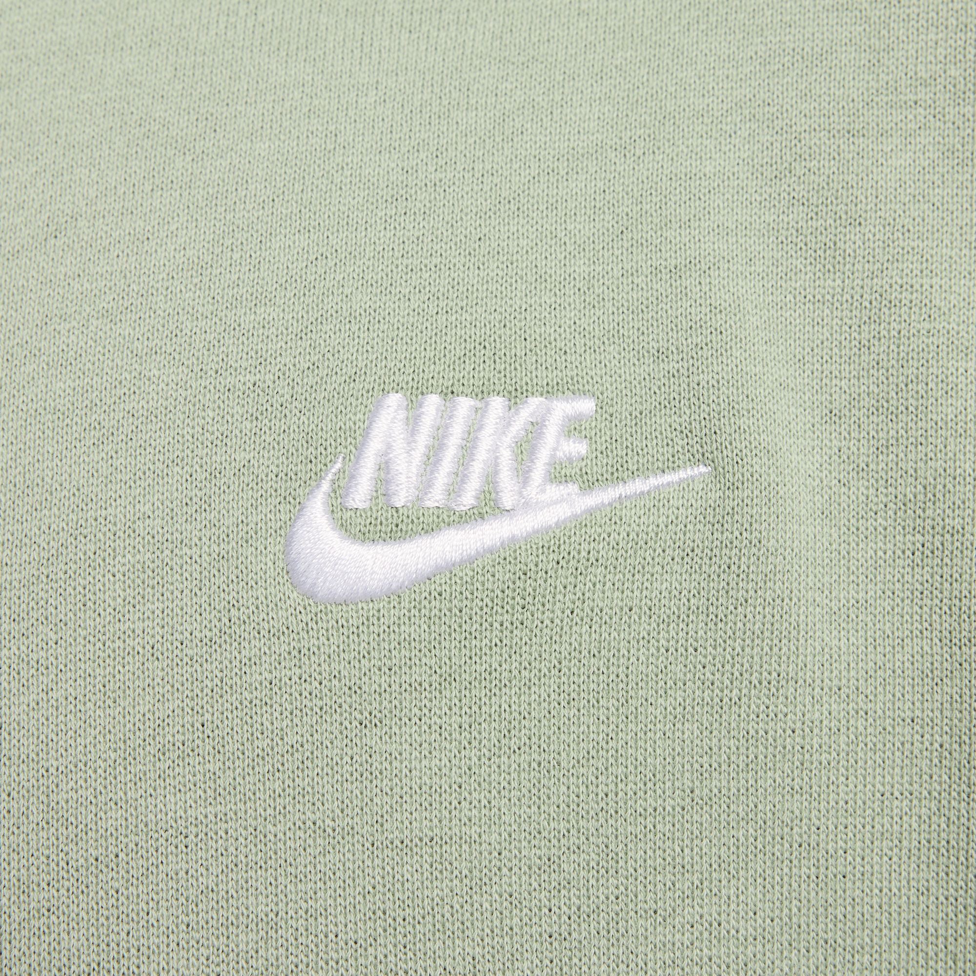 NIKE | CLUB FLEECE OVERSIZED FRENCH TERRY CREW { JADE HORIZON/JADE HORIZON/WHITE - Image 3