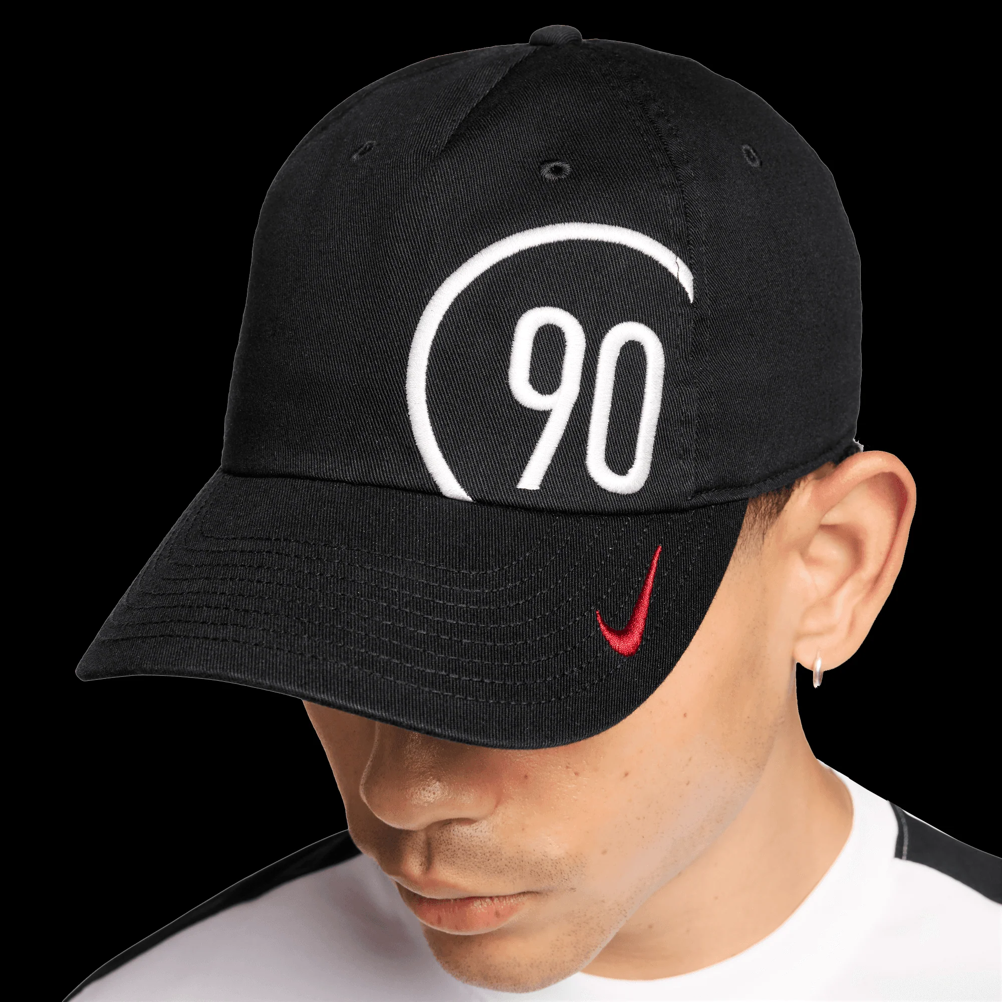 NIKE | CLUB UNSTRUCTURED CAP { BLACK/SAIL - Image 3