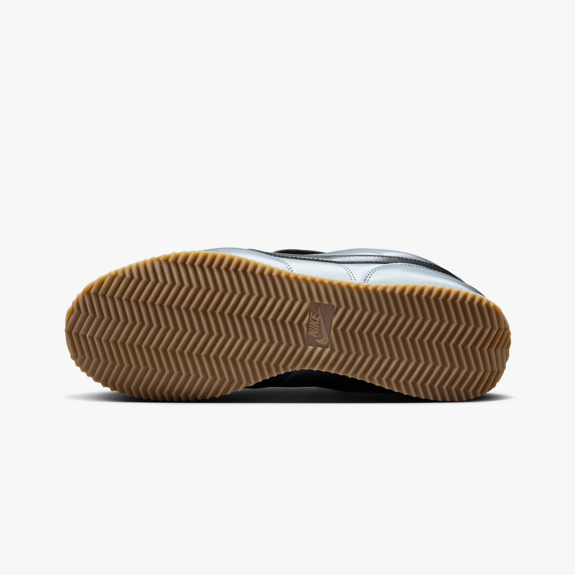 NIKE | CORTEZ { MTLC COOL GREY/BLACK-GUM DARK BROWN - Image 7