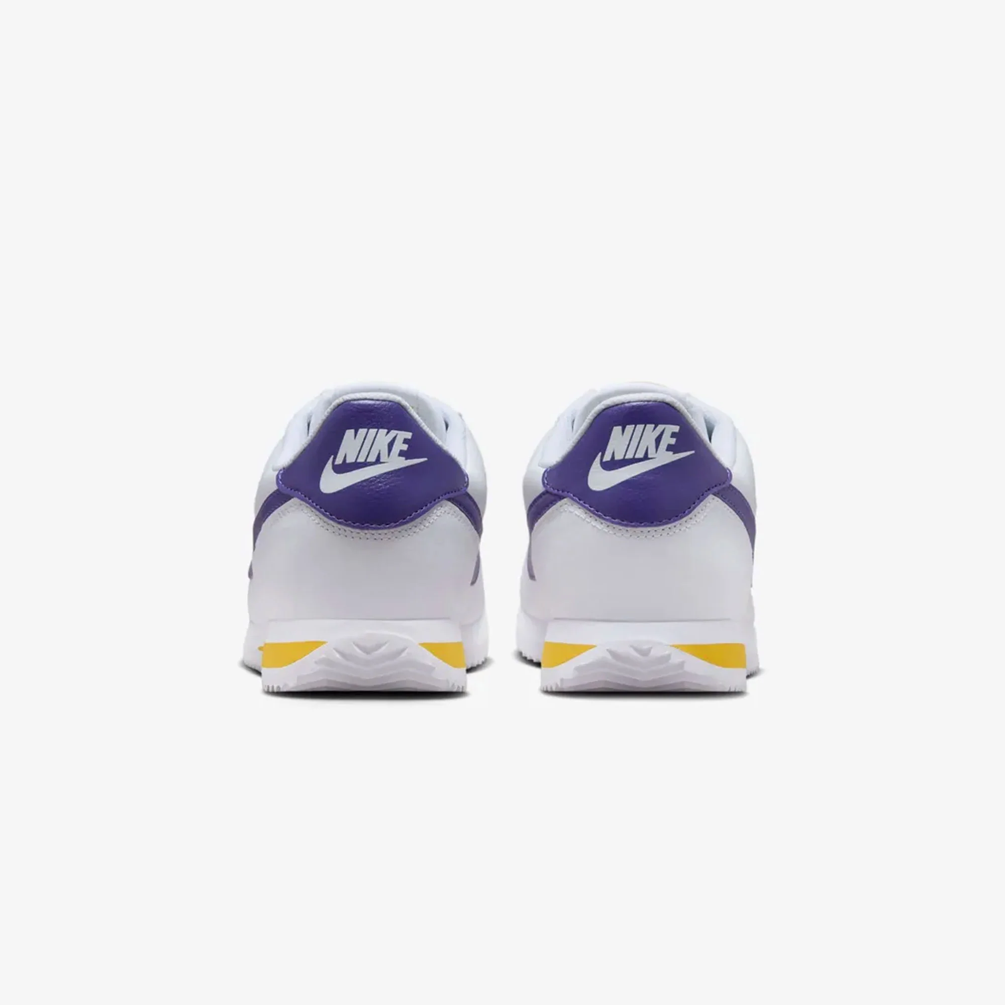 NIKE | CORTEZ { WHITE/VARSITY PURPLE-VARSITY MAIZE - Image 3