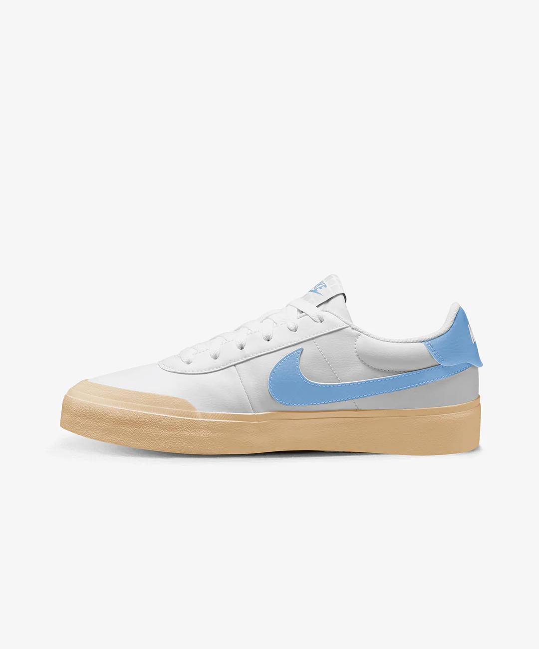 Nike | COURT SHOT { WHITE/PSYCHIC BLUE-GUM YELLOW - Image 3