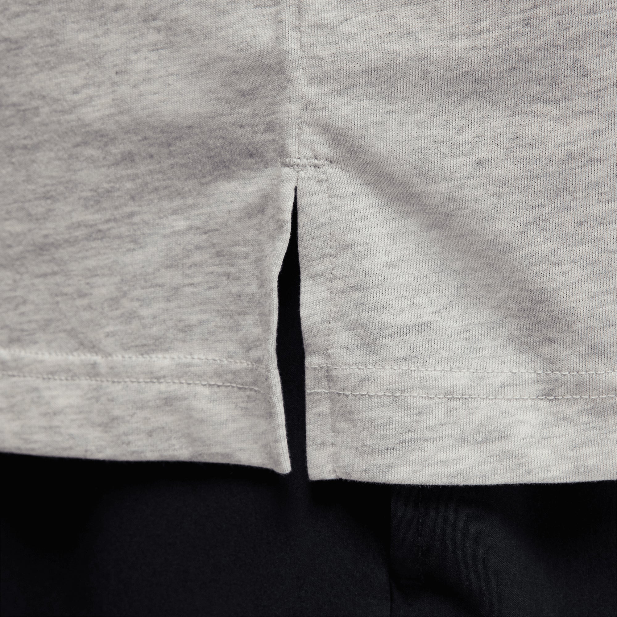 Jordan | DRI FIT SHORT-SLEEVE TOP { GREY HEATHER/WHITE - Image 3