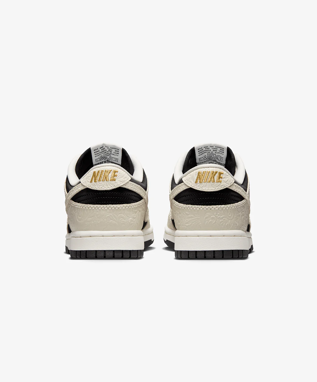 NIKE | DUNK LOW { BLACK/SAIL-SAIL-METALLIC GOLD - Image 4
