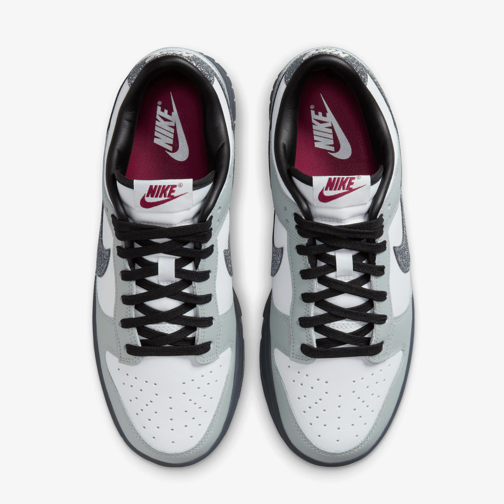 NIKE | DUNK LOW LX { WHITE/MULTI-COLOR-WHITE-LT SMOKE GREY - Image 2