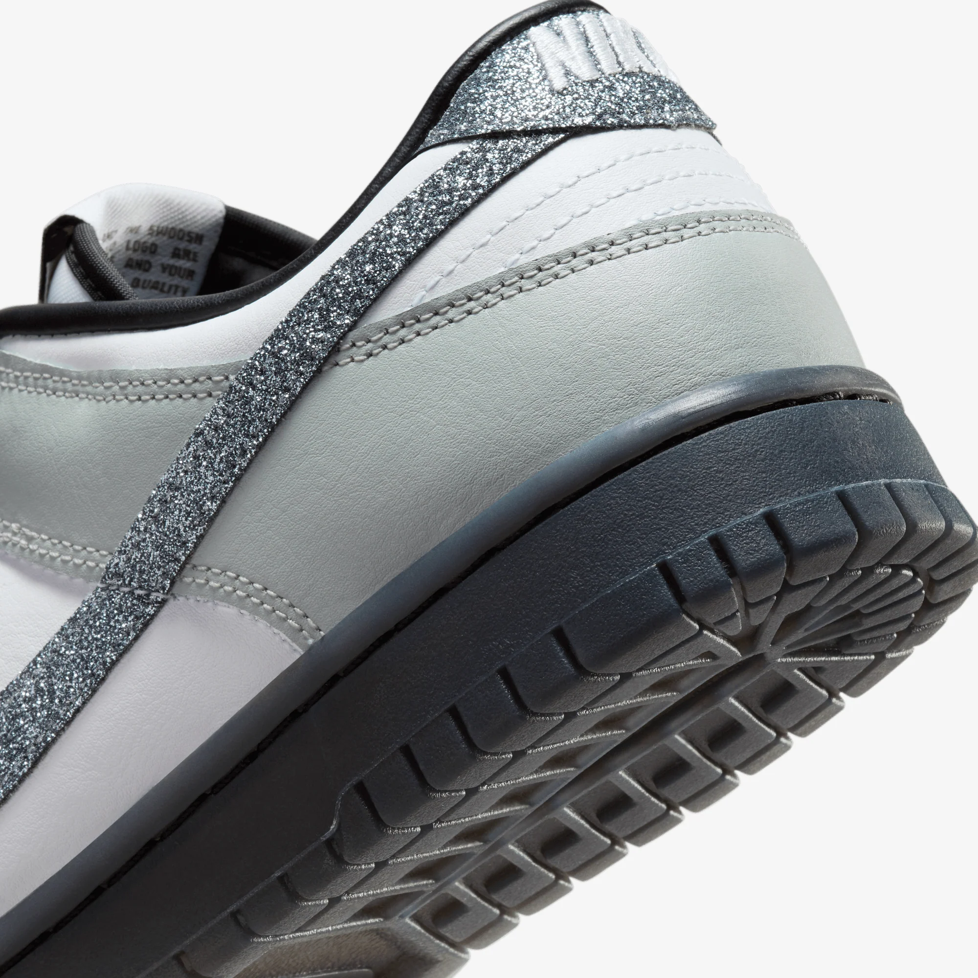 NIKE | DUNK LOW LX { WHITE/MULTI-COLOR-WHITE-LT SMOKE GREY - Image 6