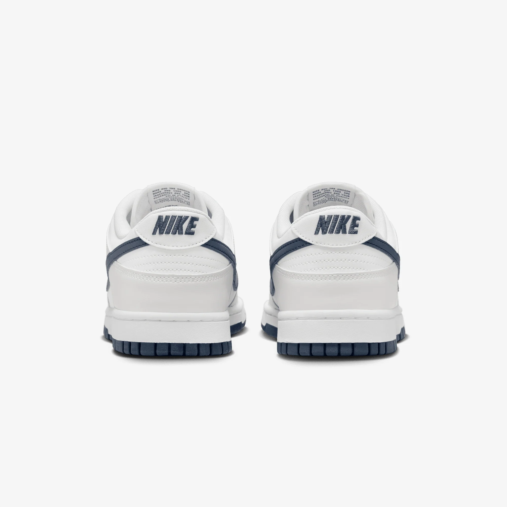 NIKE | DUNK LOW RETRO { SUMMIT WHITE/MIDNIGHT NAVY-PLATINUM TINT - Image 4