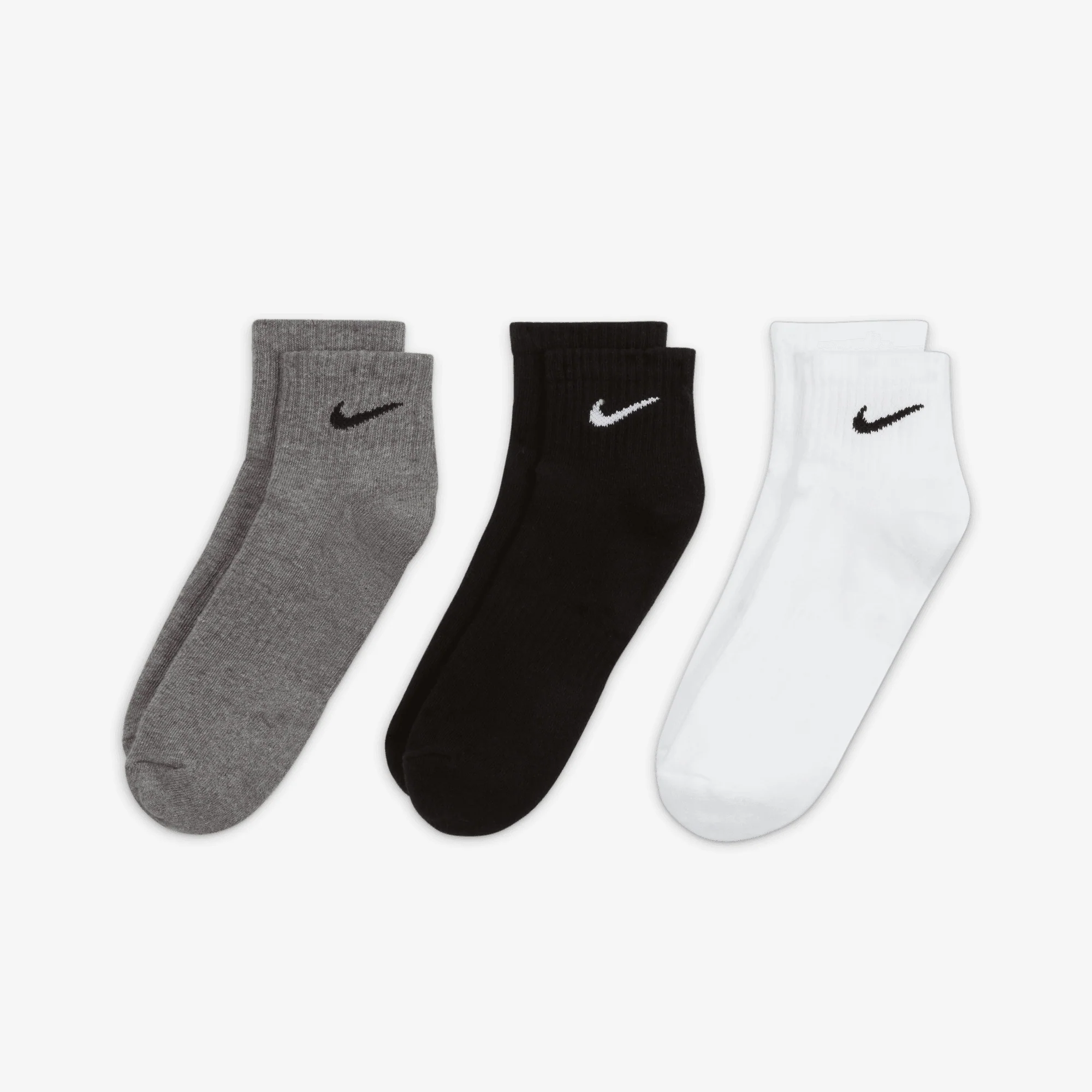 NIKE | EVERYDAY CUSHIONED TRAINING ANKLE SOCKS (3 PAIRS) { MULTI-COLOR - Image 2