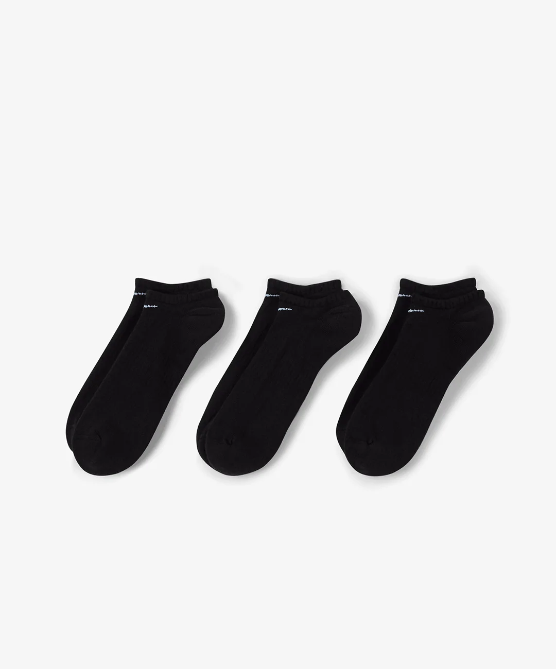 NIKE | EVERYDAY CUSHIONED TRAINING NO-SHOW SOCKS { BLACK/WHITE - Image 2