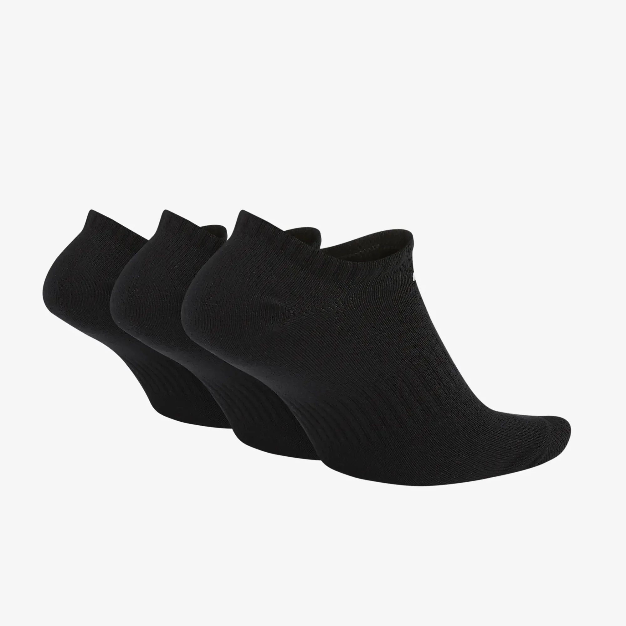NIKE | EVERYDAY LIGHTWEIGHT NO-SHOW (3 PAIRS) { BLACK/WHITE - Image 2