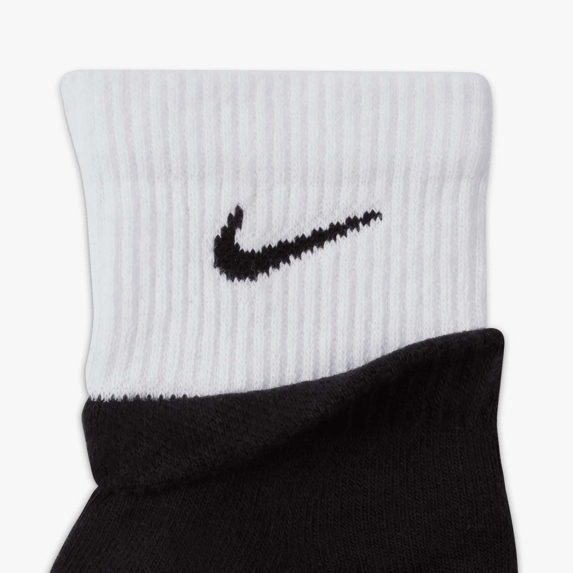 NIKE | EVERYDAY PLUS CUSHIONED TRAINING ANKLE SOCKS { BLACK/WHITE/BLACK - Image 4