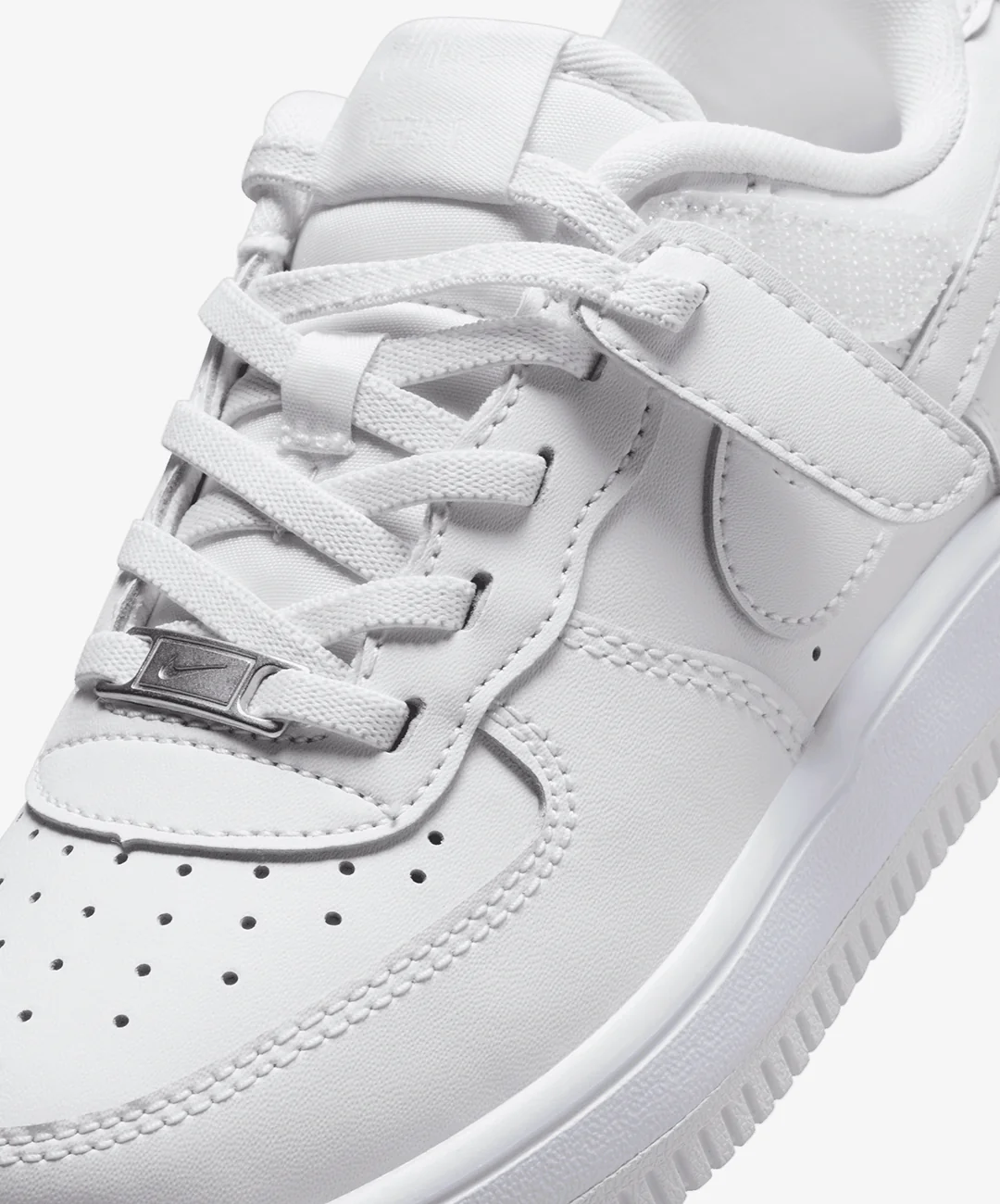 NIKE | FORCE 1 LOW EASYON KIDS { WHITE/WHITE-WHITE - Image 5