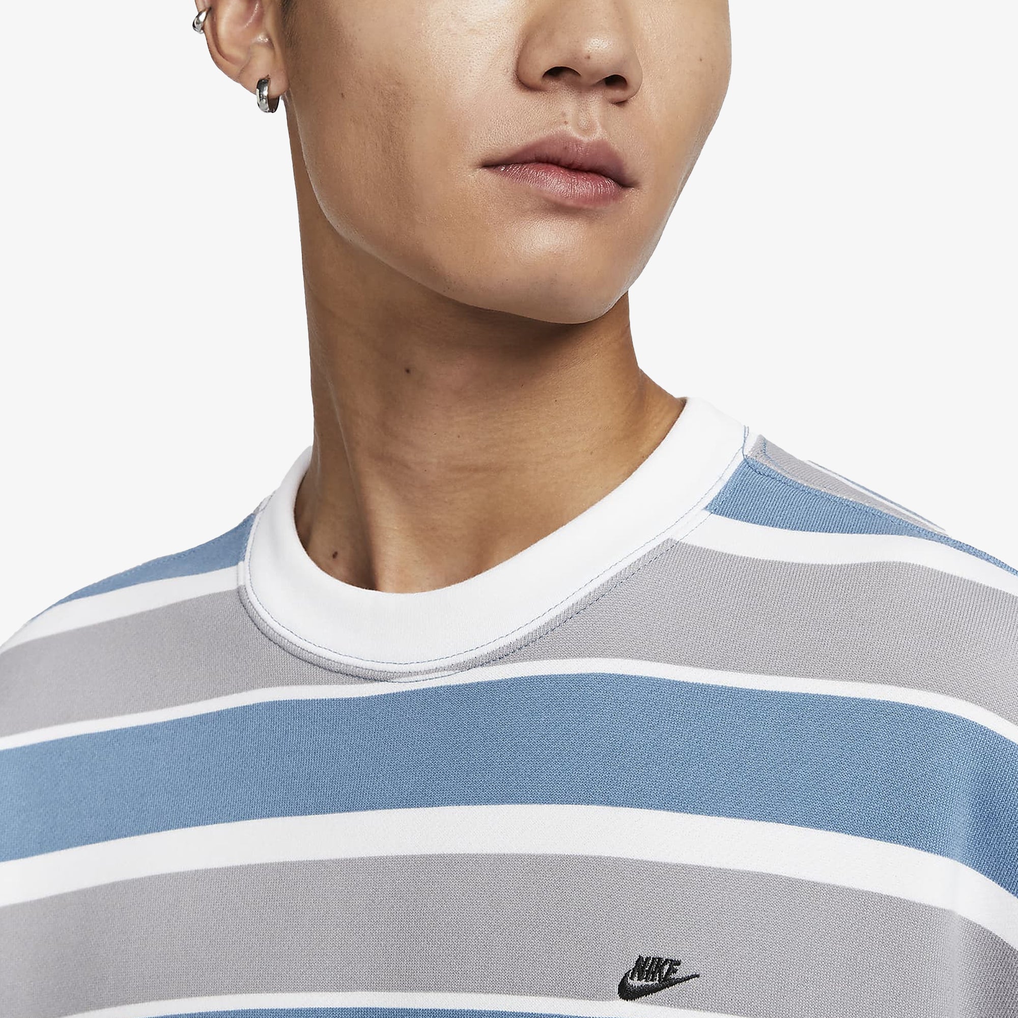 NIKE | FRENCH TERRY SHORT-SLEEVE TOP { AEGEAN STORM/WHITE/BLACK - Image 5