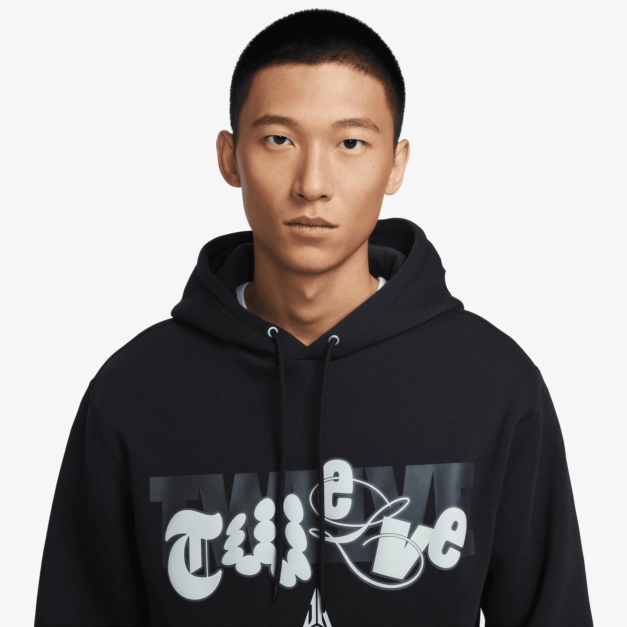 NIKE | JA MORANT JA CLUB FLEECE { BLACK/LIGHT SILVER - Image 3