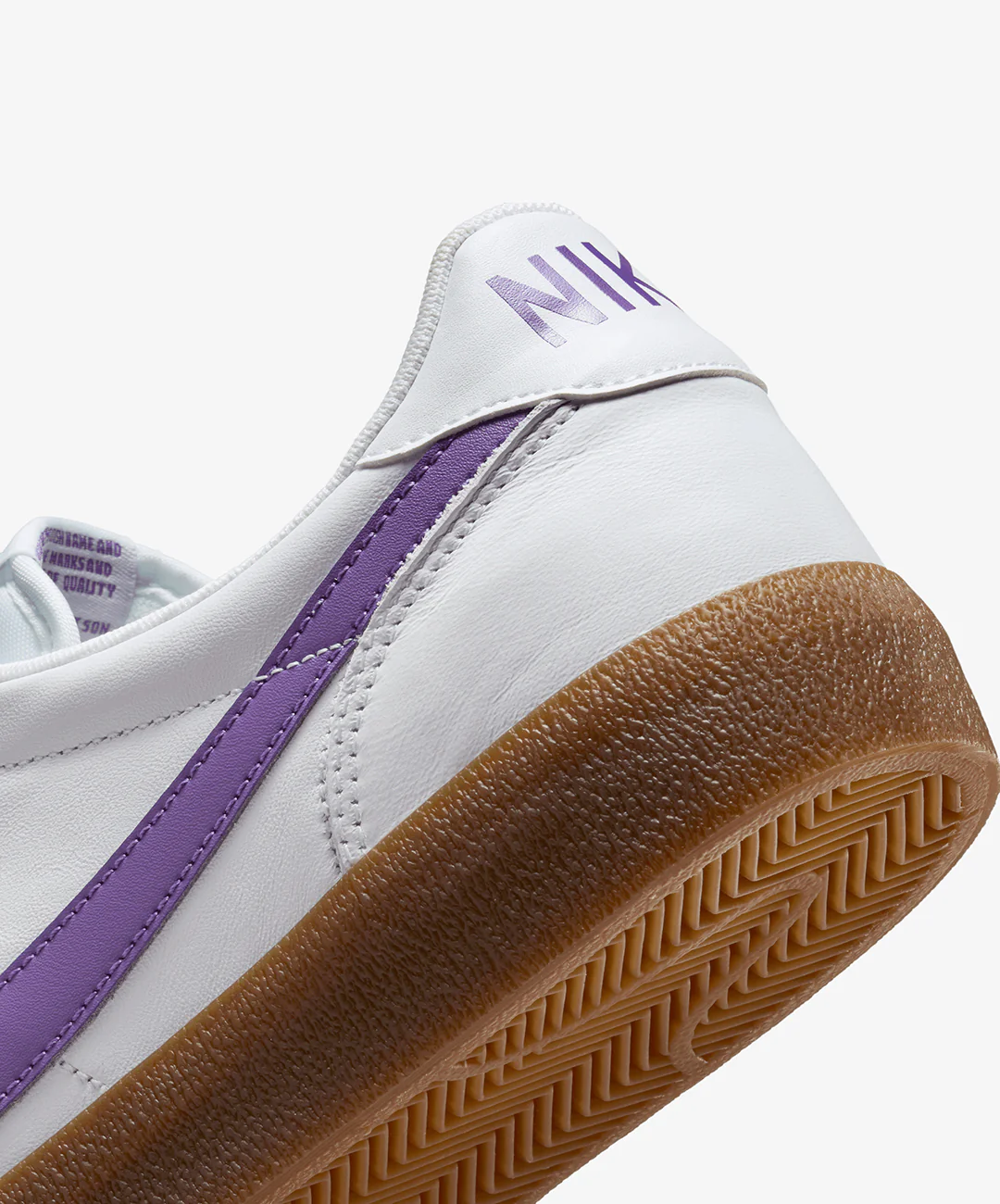 Nike | KILLSHOT 2 LEATHER { WHITE/WILD GRAPE-GUM MED BROWN - Image 6