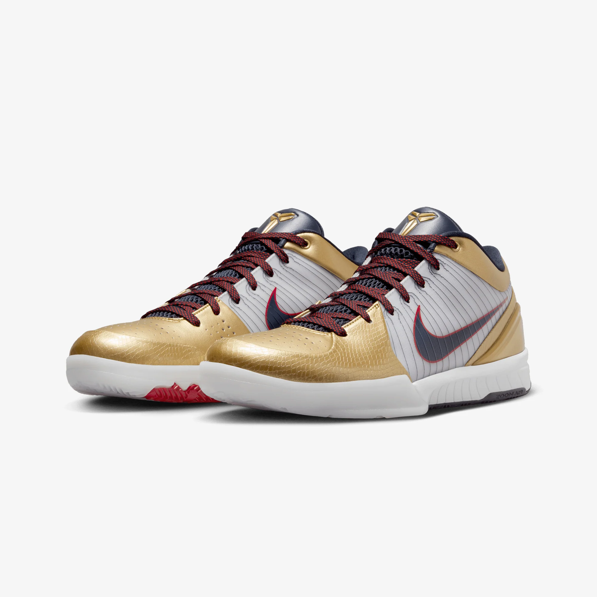 NIKE | KOBE BRYANT KOBE IV PROTRO { WHITE/DARK OBSIDIAN-VARSITY RED - Image 3