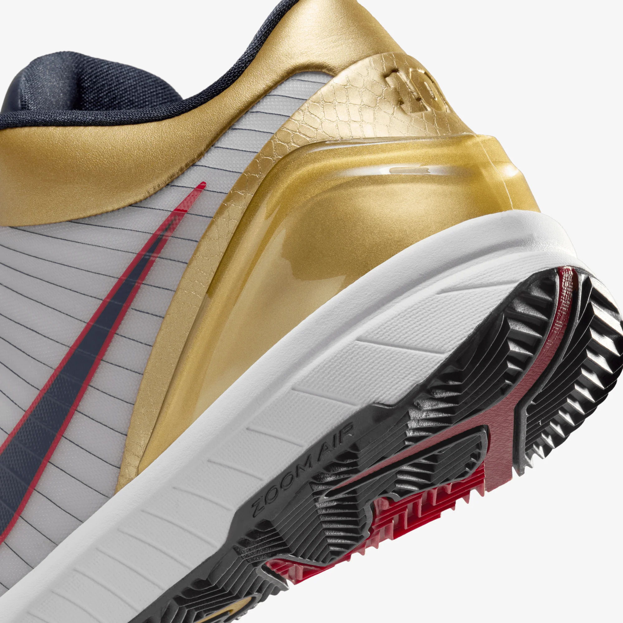NIKE | KOBE BRYANT KOBE IV PROTRO { WHITE/DARK OBSIDIAN-VARSITY RED - Image 6