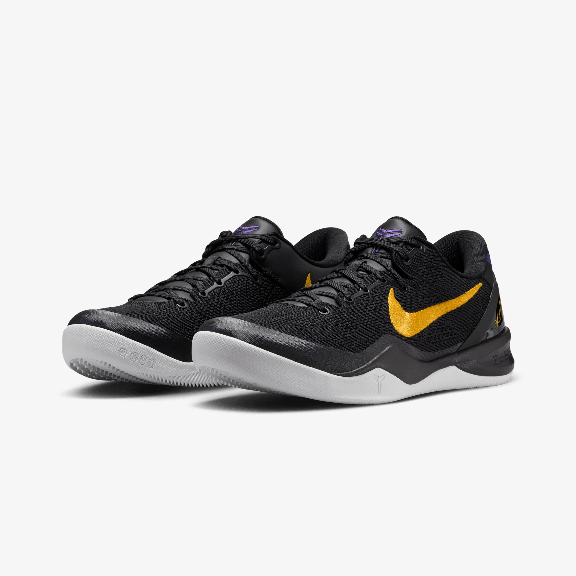 NIKE | KOBE BRYANT KOBE VIII PROTRO { BLACK/UNIVERSITY GOLD-WHITE-COURT PURPLE - Image 3