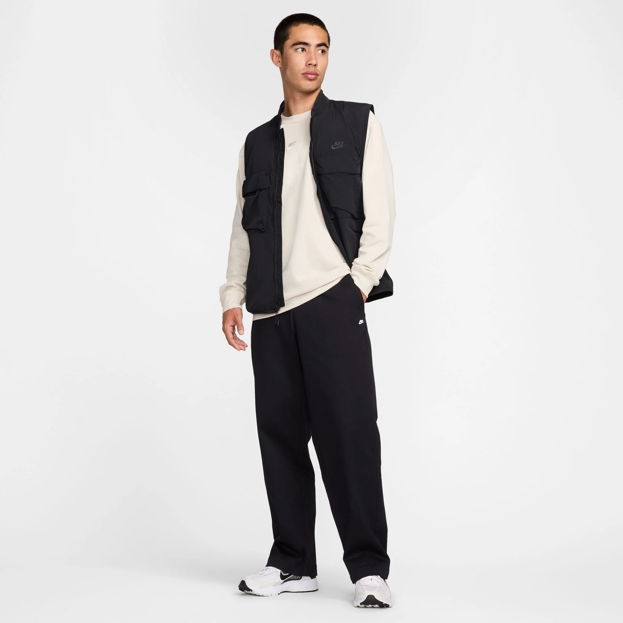 NIKE | LIFE EI CHINO PANTS { BLACK/WHITE - Image 6