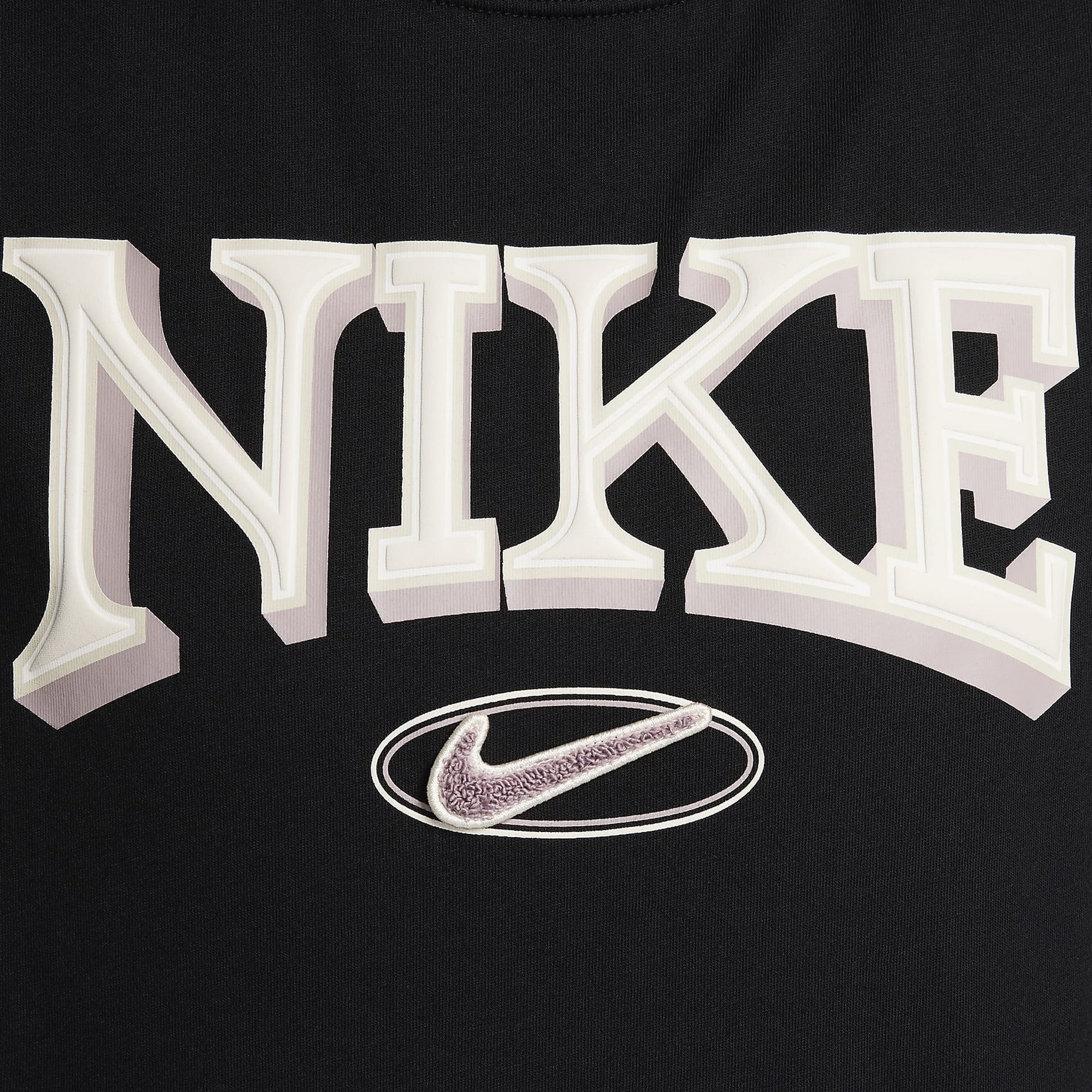 NIKE | LOOSE SHORT-SLEEVE CROPPED T-SHIRT { BLACK - Image 4