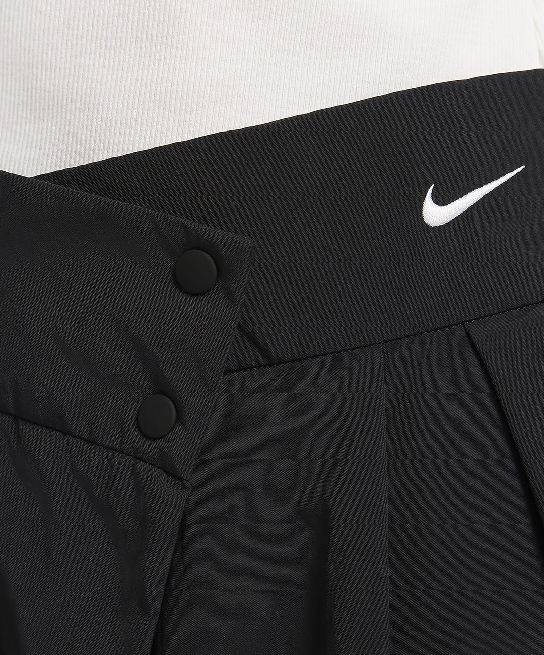 NIKE | MID-RISE REPEL ASYMMETRICAL-WAIST TROUSERS { BLACK/LT IRON ORE/WHITE - Image 3