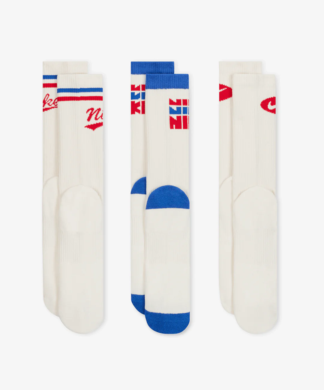 NIKE| EVERYDAY CREW SOCKS (3 PAIRS) { WHITE - Image 2