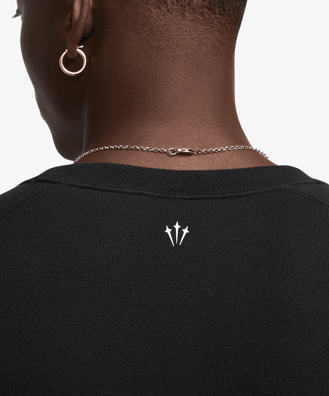 Nike | NOCTA FLEECE CS CREW { BLACK/WHITE - Image 4