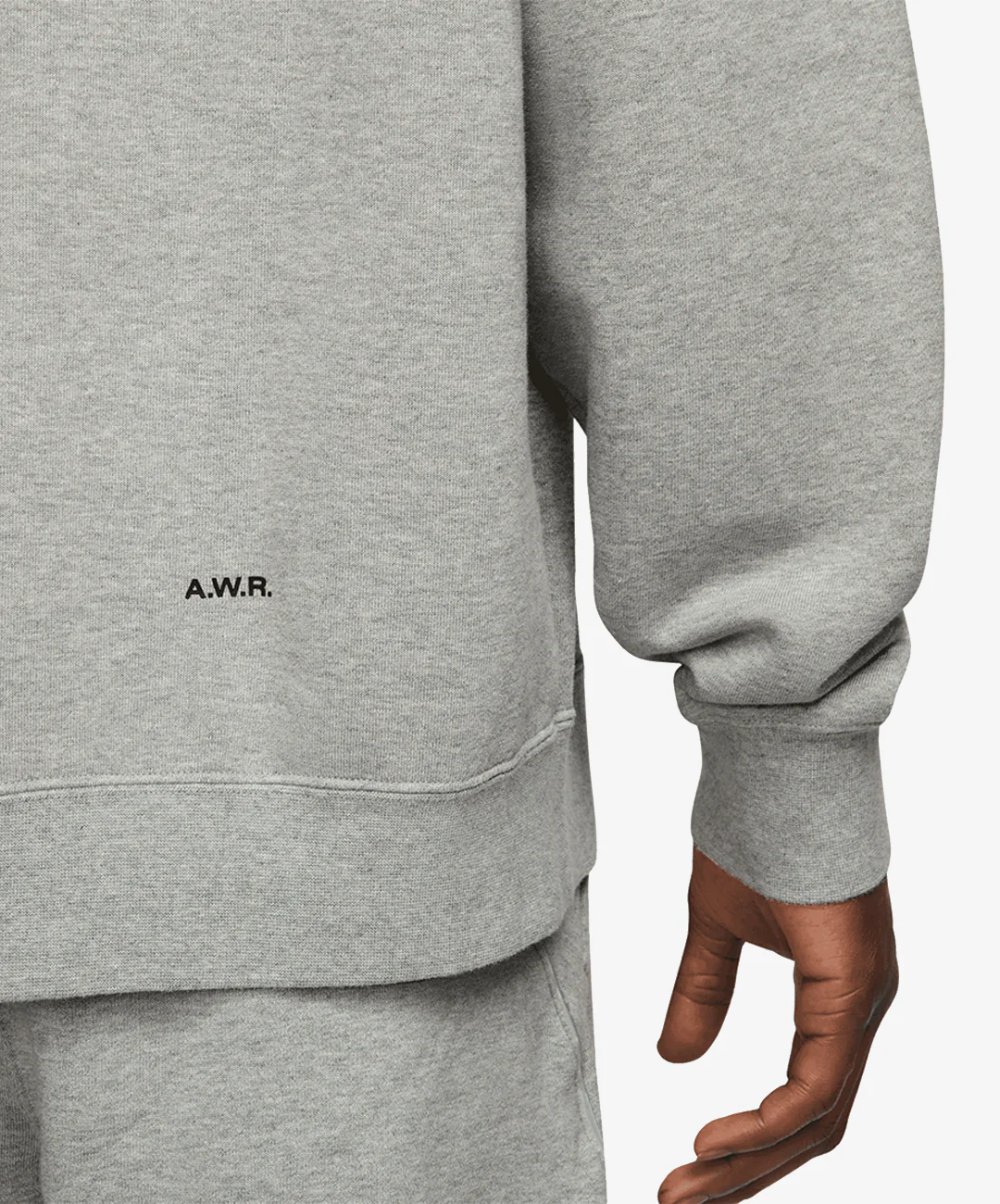 Nike | NOCTA FLEECE CS CREW { DARK GREY HEATHER/MATTE SILVER/BLACK - Image 7