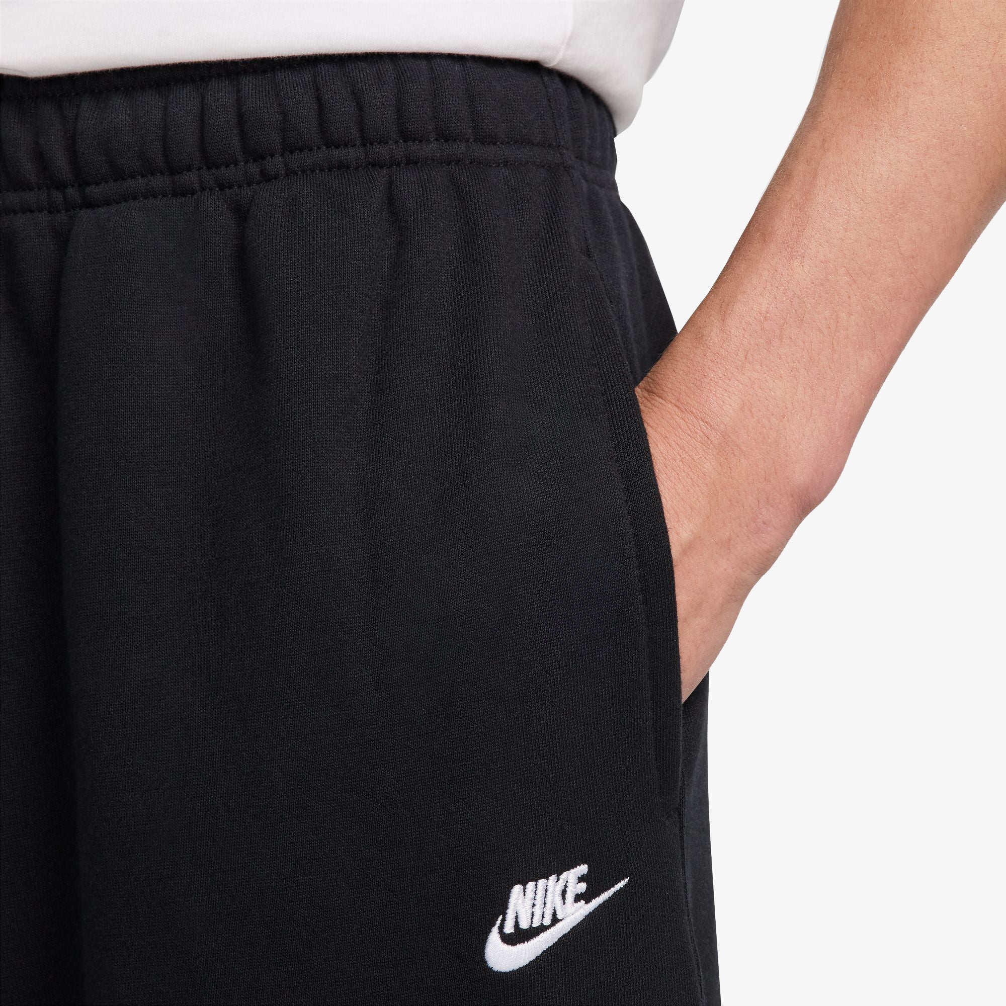 NIKE | OVERSIZED FRENCH TERRY PANTS { BLACK/BLACK/WHITE - Image 3