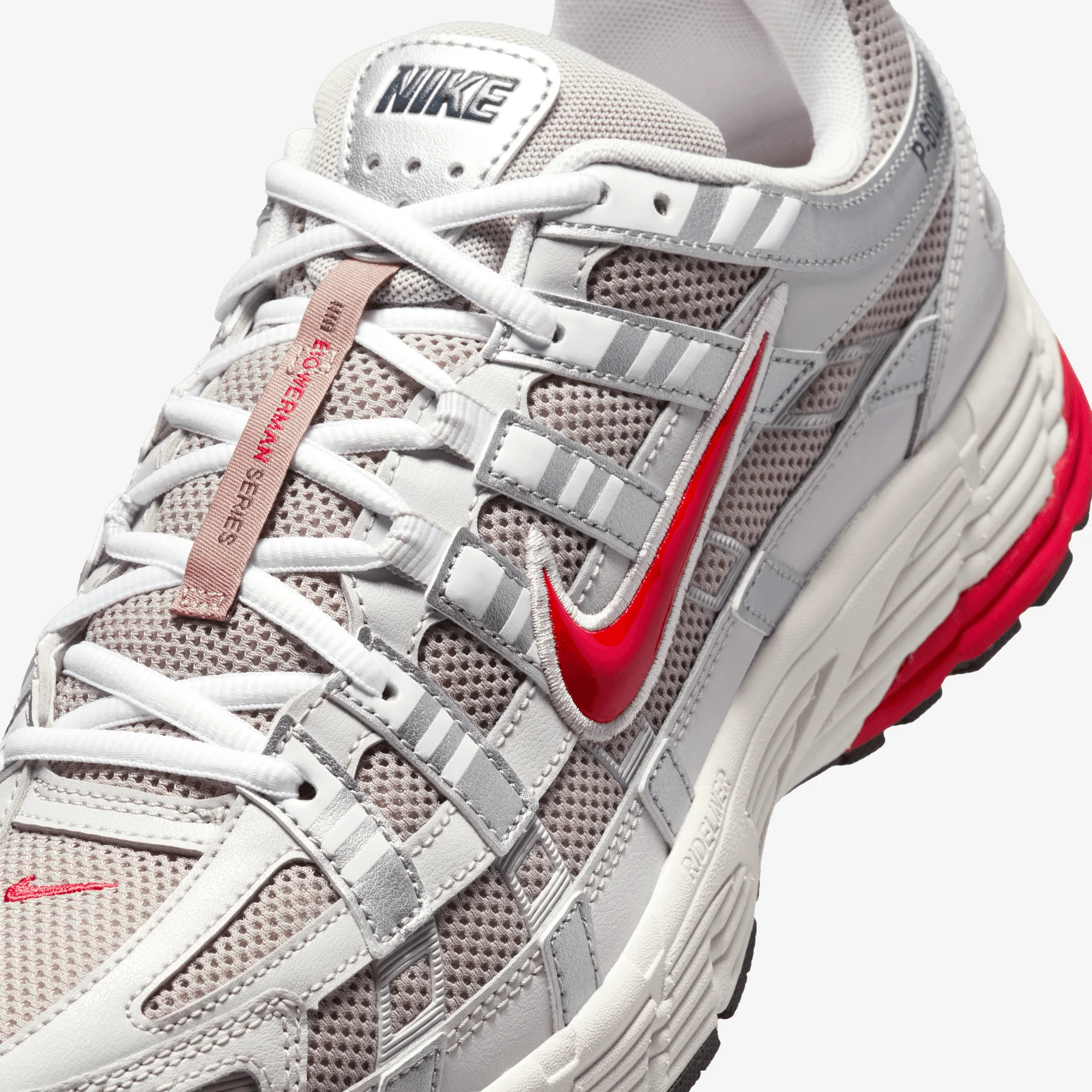 NIKE | P-6000 { COLLEGE GREY/FIRE RED-VAST GREY-PHANTOM - Image 5
