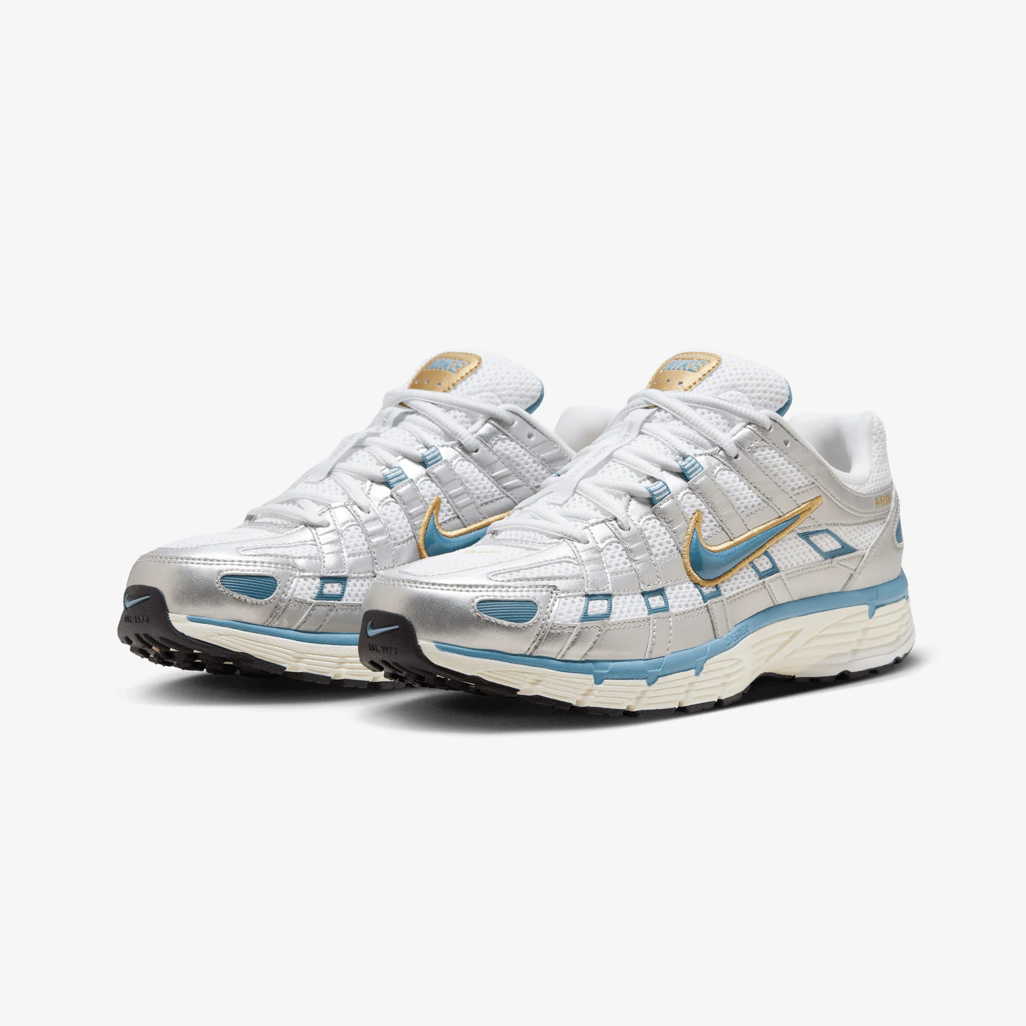 NIKE | P-6000 { WHITE/AEGEAN STORM-METALLIC SILVER - Image 2