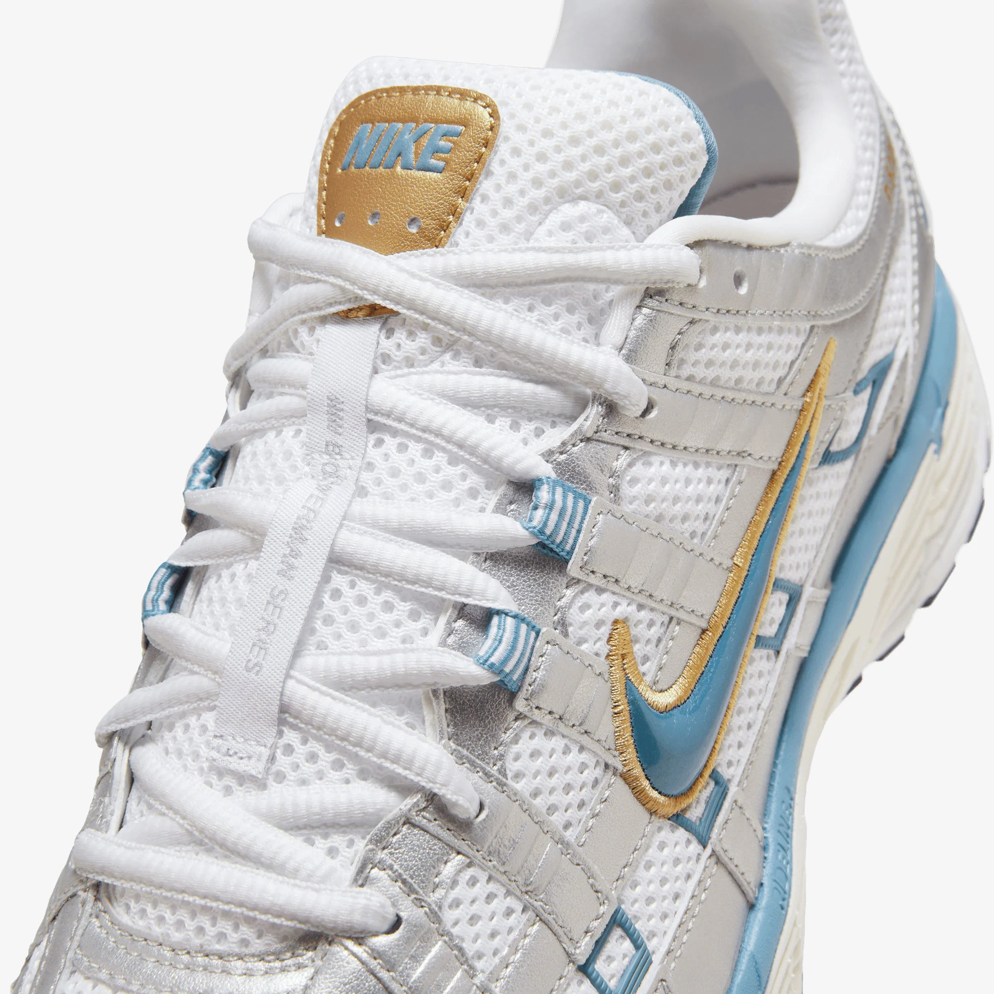 NIKE | P-6000 { WHITE/AEGEAN STORM-METALLIC SILVER - Image 4