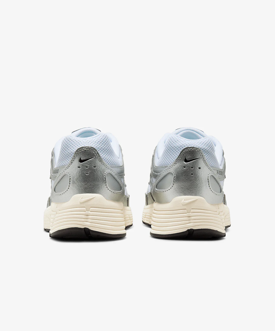 Nike | P-6000 { WHITE/BLACK-METALLIC SILVER-FLT SILVER - Image 6