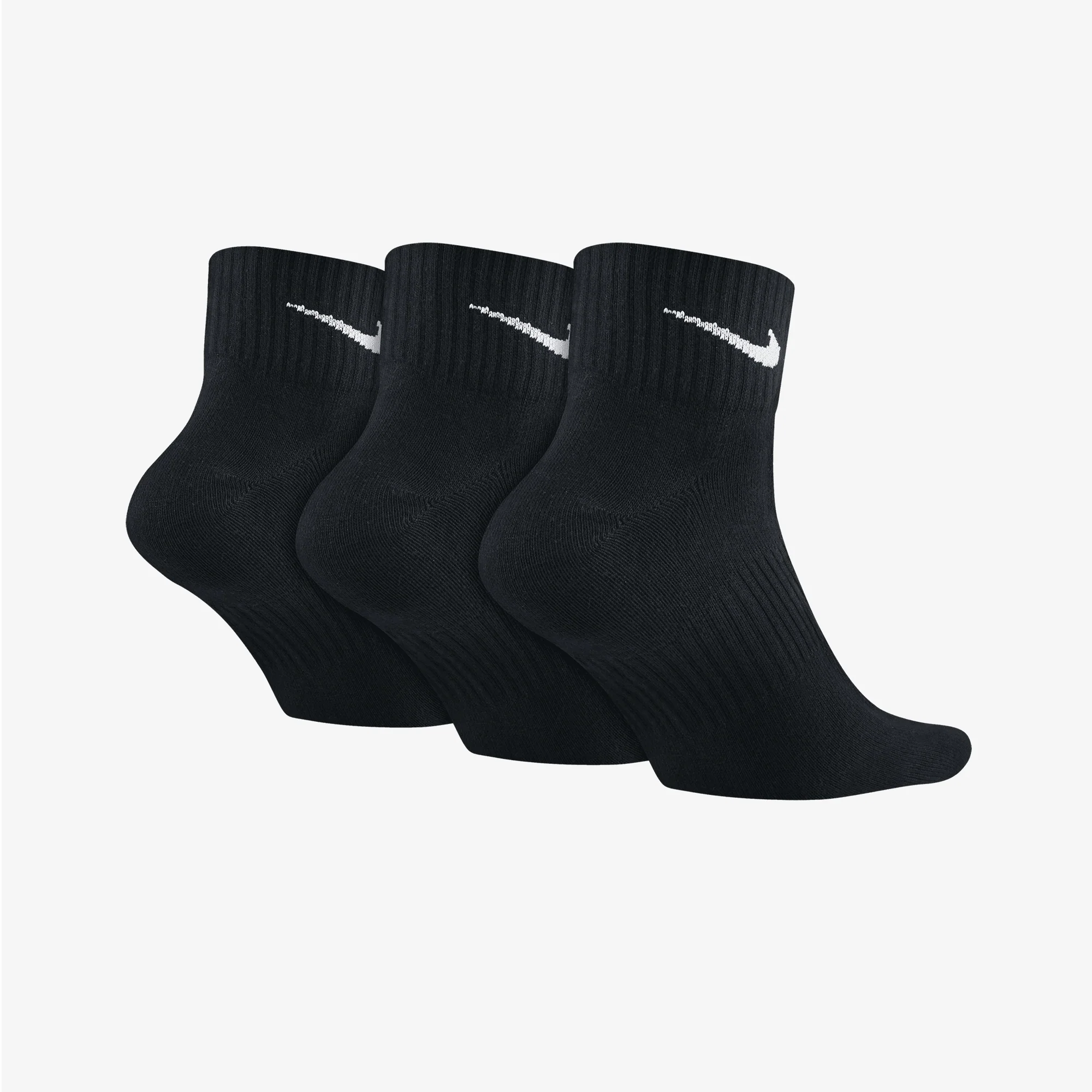 NIKE | PERFORMANCE LIGHTWEIGHT TRAINING ANKLE SOCKS (3 PAIRS) { BLACK/WHITE - Image 4