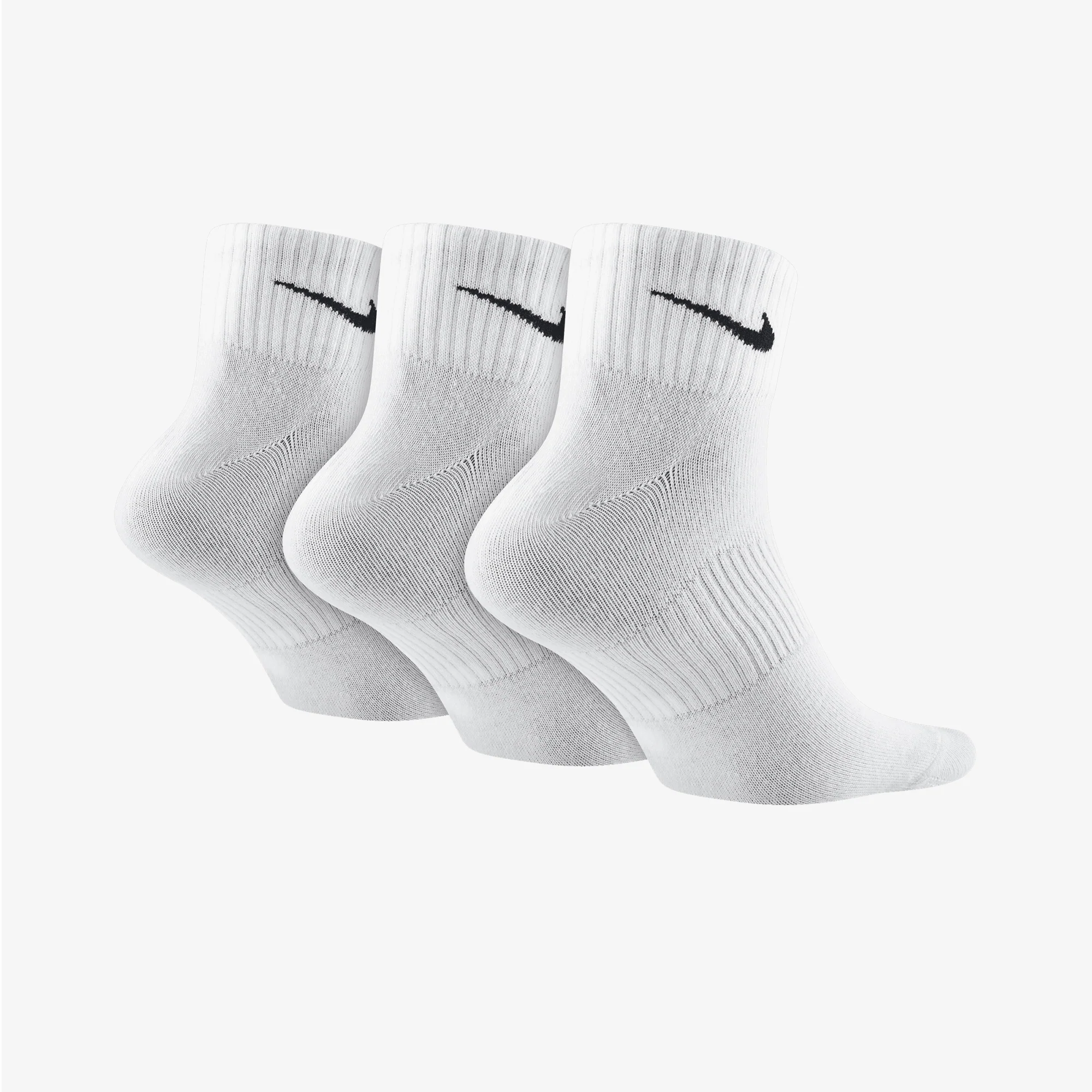 NIKE | PERFORMANCE LIGHTWEIGHT TRAINING ANKLE SOCKS (3 PAIRS) { WHITE/BLACK - Image 4