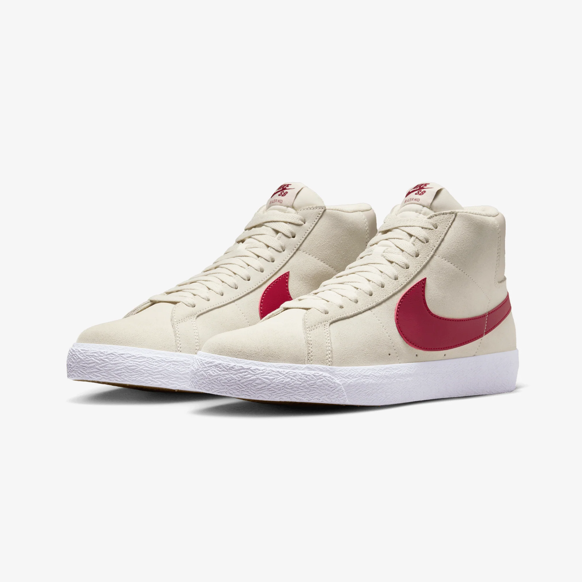 Nike | SB ZOOM BLAZER MID { PALE IVORY/NOBLE RED-SILT RED-WHITE - Image 3